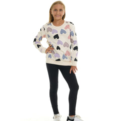 Pink Angel Girls’ 2-Piece Fleece Sweatshirt and Legging Set – Cozy Fall & Winter Outfit with Stylish Prints