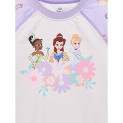 Character Toddler Girl Long-Sleeve Rash Guard and Swim Short Set, 2-Piece, Sizes 12M-5T