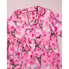 dELiA*s Girls' Pajama Set - 2 Piece Silky Soft Satin Button Down Sleep Shirt and Pajama Shorts (Sizes: 4-16)