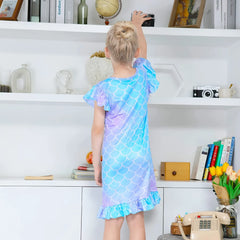 Girls Nightgowns Unicorn Sleepwear Soft Nightgown Night Dress for Kids