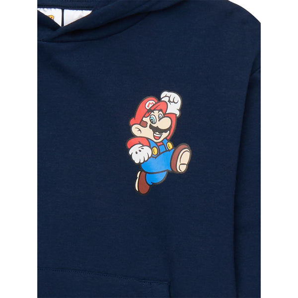 Super Mario Boys Pullover Hoodie with Long Sleeves, Sizes 4-18