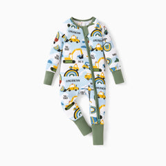 Baby Boy Clothes Bamboo Baby Pajamas Footed & Footless 2-Way Zipper Footies Sleep N Play Pajamas Gift for Baby Boys Infant 12-18 Months