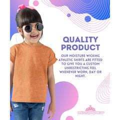 MISS POPULAR Girls 4 Pack Short Sleeve Quick Dry-Fit Moisture Wicking Active Athletic Performance Crew Neck T-Shirts (US, Numeric, 7, 8, Regular, Combo B)