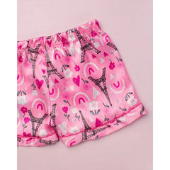 dELiA*s Girls' Pajama Set - 2 Piece Silky Soft Satin Button Down Sleep Shirt and Pajama Shorts (Sizes: 4-16)