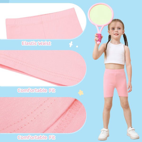 Resinta 8 Pack Baby Toddler Girls Cotton Bike Shorts Kids Safety Under Dress Dance Shorts