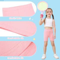 Resinta 8 Pack Baby Toddler Girls Cotton Bike Shorts Kids Safety Under Dress Dance Shorts