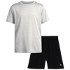 RBX Boys Athletic Shorts Set - 2 Piece Short Sleeve Shirt and Woven Running Tech Shorts (8-12)
