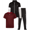RBX Boys Jogger Set - Lightweight Athletic Tricot Joggers, T-Shirt and Zip Up Jacket for Boys 3 Pack