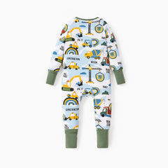 Baby Boy Clothes Bamboo Baby Pajamas Footed & Footless 2-Way Zipper Footies Sleep N Play Pajamas Gift for Baby Boys Infant 12-18 Months