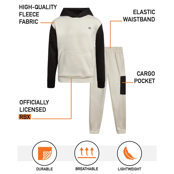 RBX Boys Sweatsuit Soft Fleece Kids Pullover Hoodie and Jogger Sweatpants 2 Piece Set